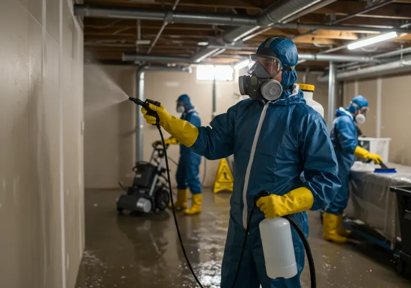 Basement Sanitization and Antimicrobial Treatment process in Franconia, VA